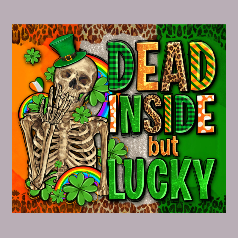 Irish Flag With Shamrocks  Dead Inside But Lucky Vintage Tee by AdoDesignShop | Teevron