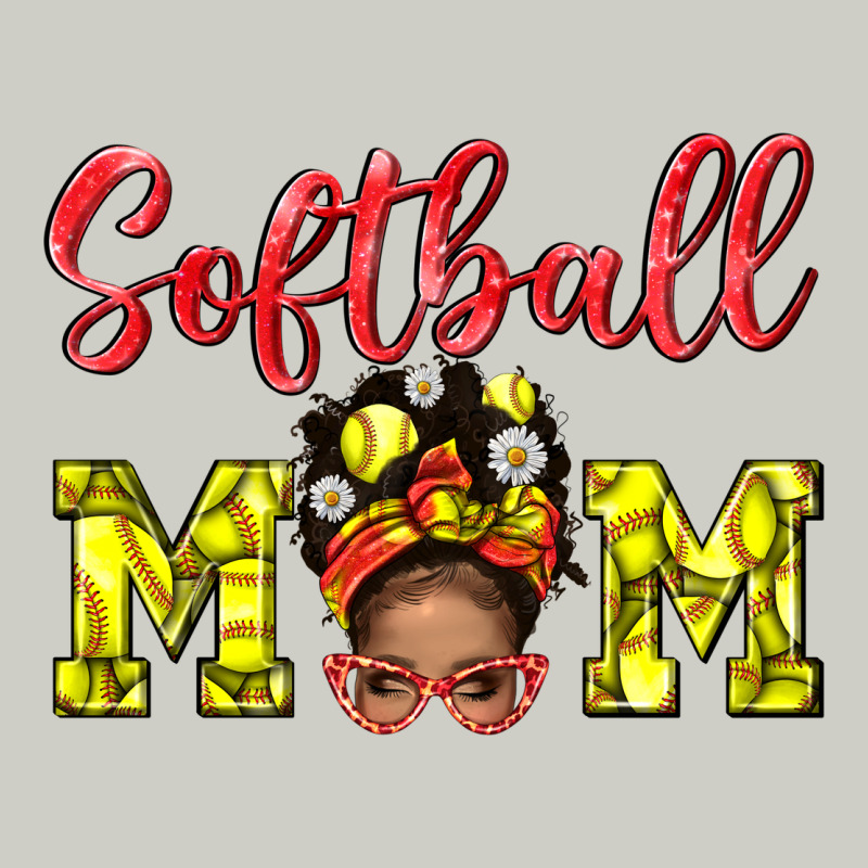 Softball Mom And Afro Messy Bun Mom Heavyweight Hoodie by BundleAndBundleShop | Teevron
