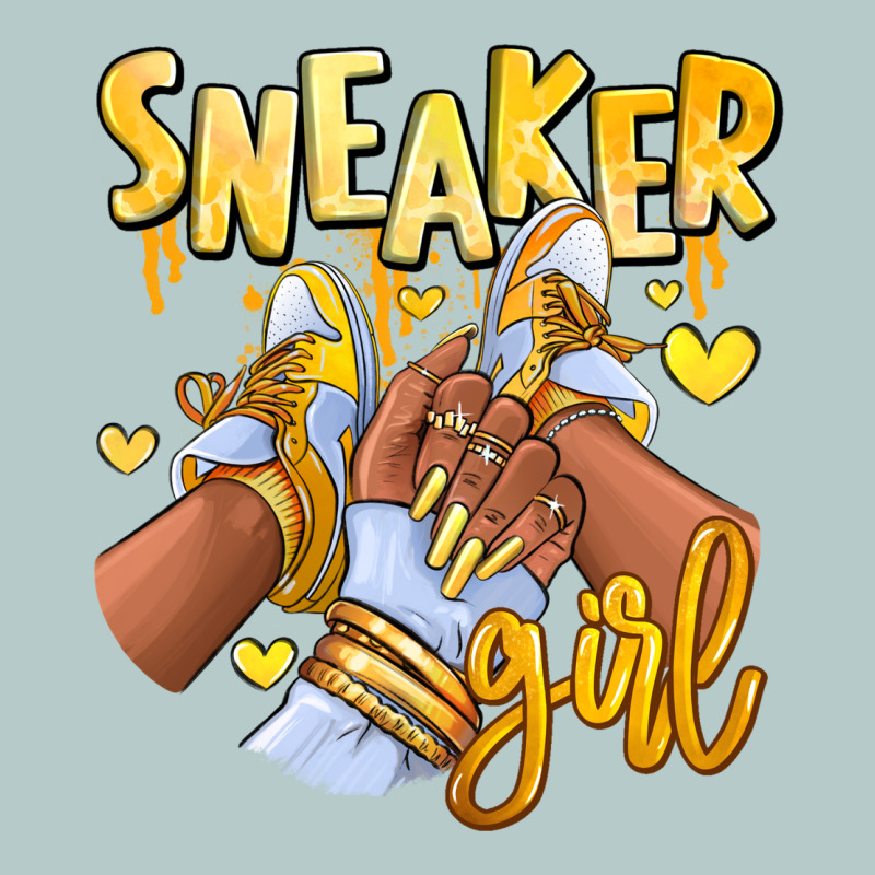Yellow Sneaker Girl Afro Woman Heavy Core Tee by RanaPortraitStore | Teevron