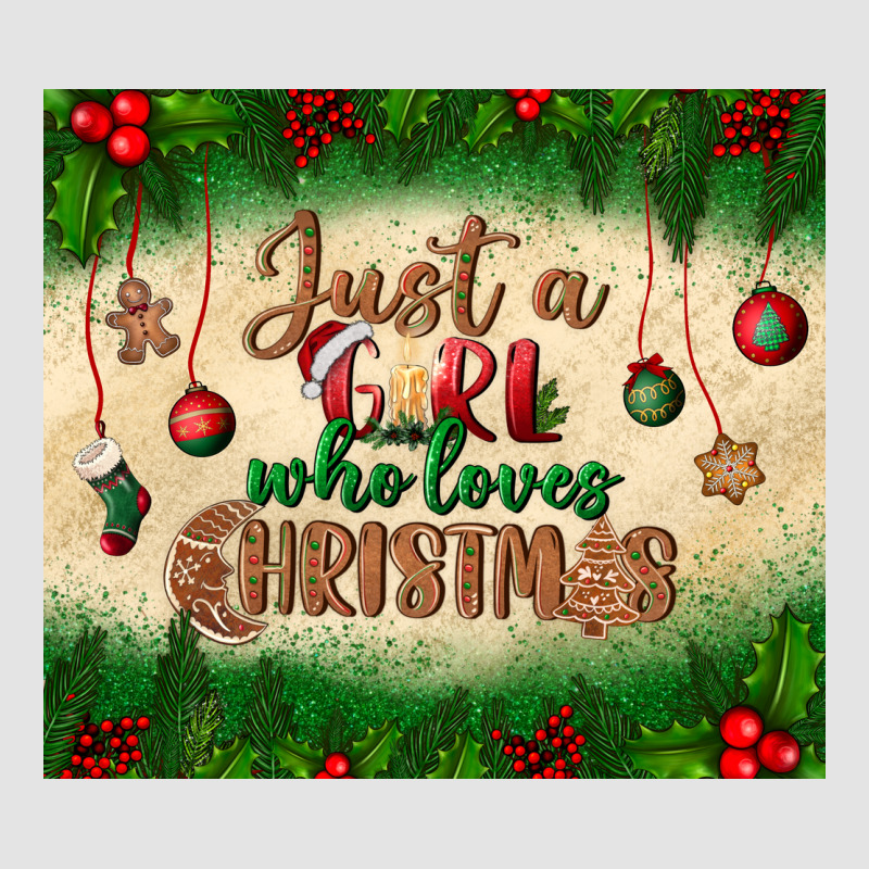 Just A Girl Who Loves Christmas Tumbler Premium Sweatshirt by BundleAndBundleShop | Teevron