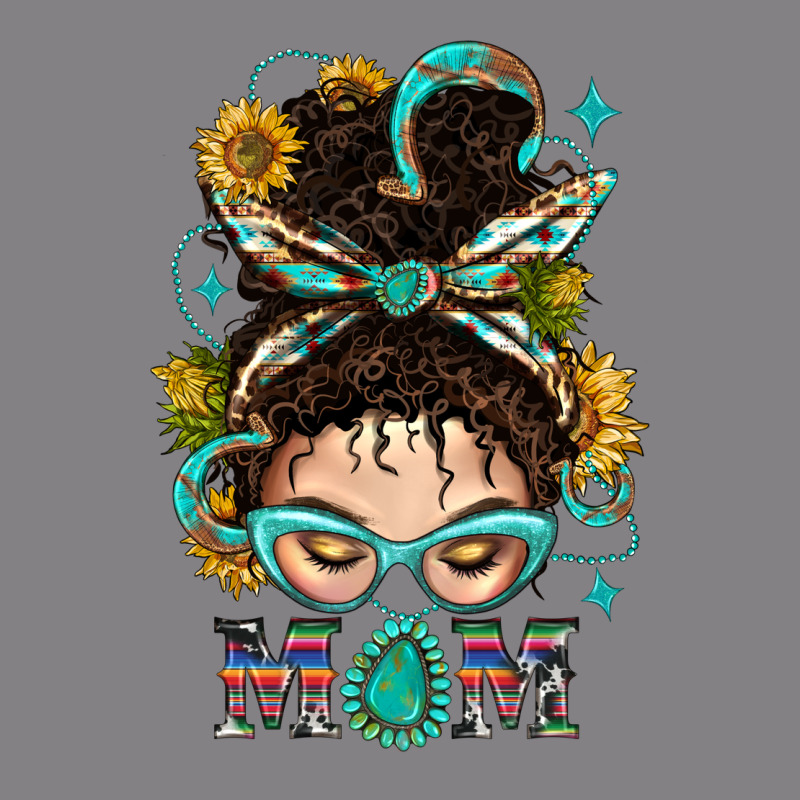 Western Messy Bun Mom With Sunflower Heavyweight Hoodie by BundleAndBundleShop | Teevron