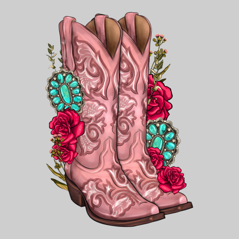 Floral Cowgirl Boots Premium Tee by texasbilliewilder | Teevron