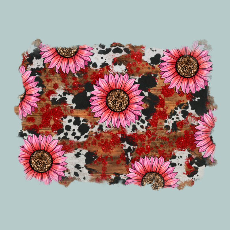 Valentines Day Sunflowers Leopard Cowhide Backgrou Heavy Core Tee by RanaPortraitStore | Teevron