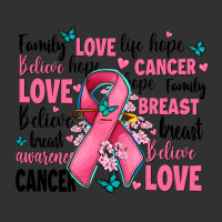 Breast Cancer Ribbons With Cancer Words Urban Heavy Tee | Teevron