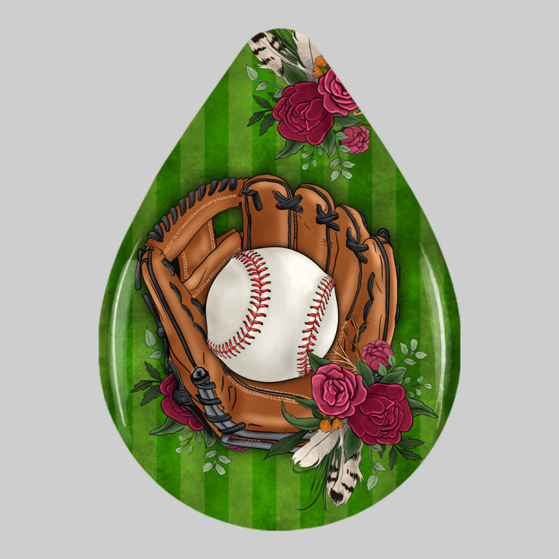 Baseball And Western Roses Teardrop  4 Premium Sweatshirt by BundleAndBundleShop | Teevron