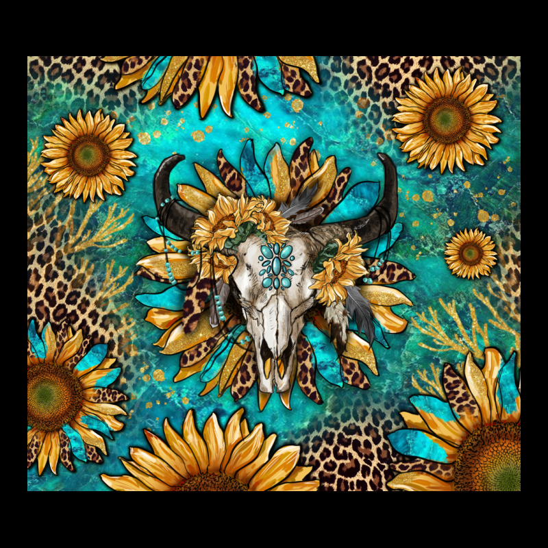 Bull Skull Sunflowers Heavy Core Tee by RanaPortraitStore | Teevron