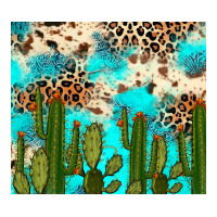 cactus turquoise leopard cowhide tumbler rana | Teevron