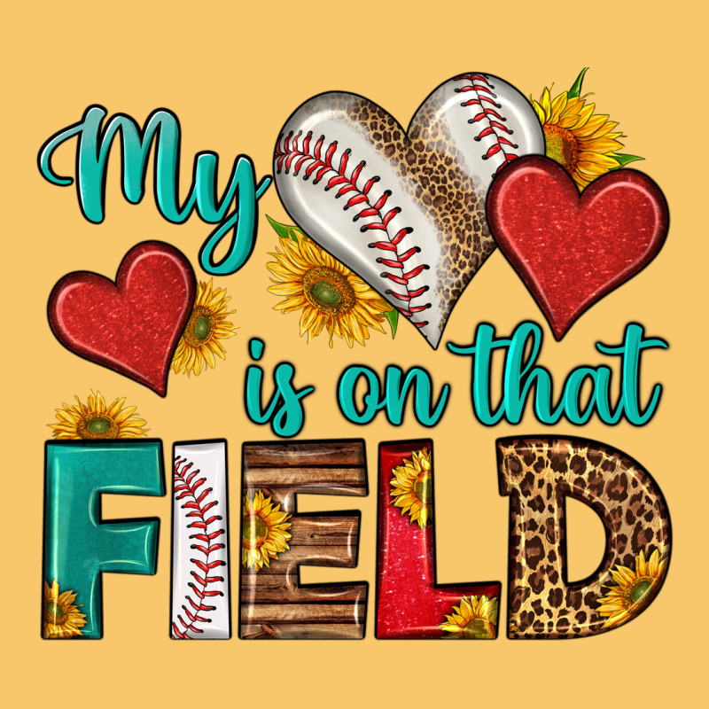 My Heart Is On That Field Baseball Vintage Hoodie by HRA Design Shop | Teevron