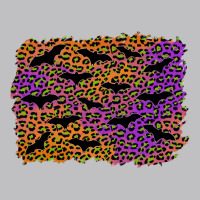 Halloween Leopard Bat Background Long Sleeve Tee | Teevron