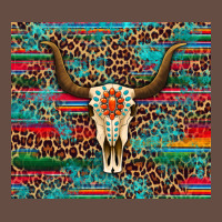 Western Serape Leopard Bull Skull Turquoise Tumbler Long Sleeve Tee | Teevron