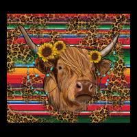 Serape Leopard Turquoise Sunflowers Cow Heavy Core Tee | Teevron