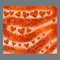 Orange Glitter Heart Heavyweight Sweatshirt | Teevron