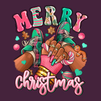 Pink Merry Christmas Black Girl Sneakers Premium Tee | Teevron