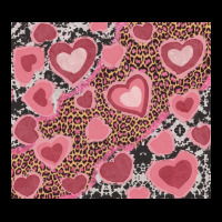 Valentines Day Hearts With Leopard And Cowhide Heavy Core Tee | Teevron