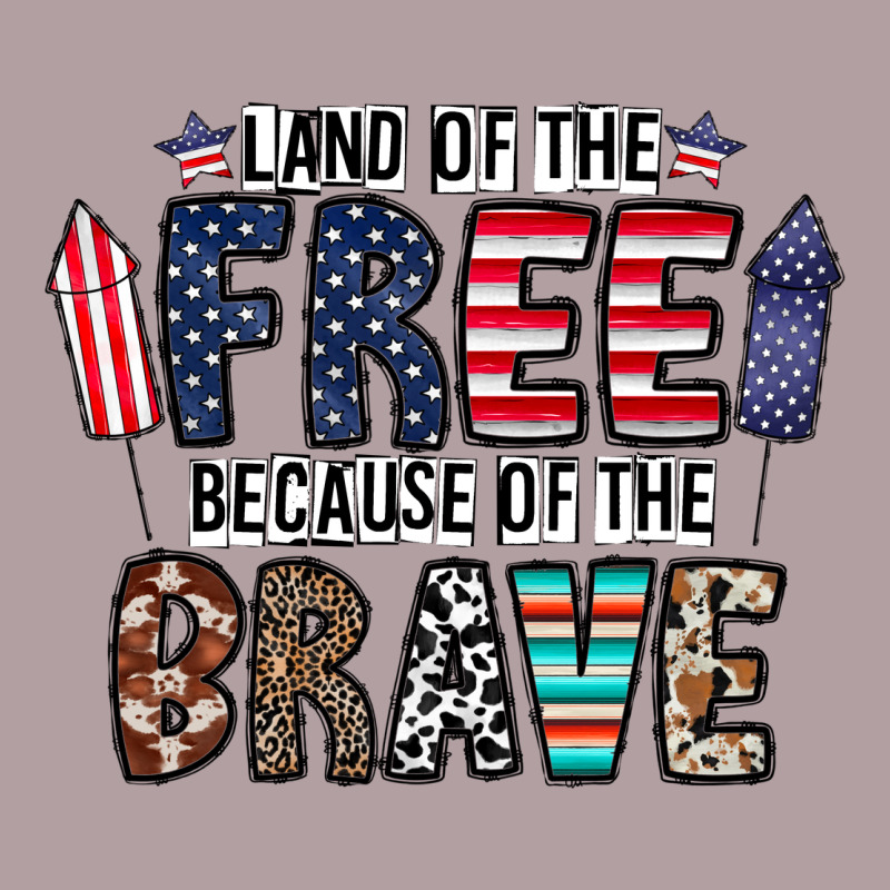 Land Of The Beacause Of The Brave Vintage Hoodie by CowhideDigitalArt | Teevron
