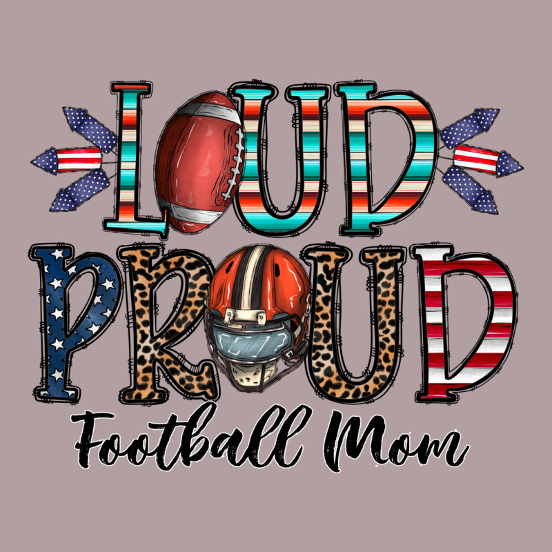 Loud Proud Football Mom Vintage Hoodie by CowhideDigitalArt | Teevron
