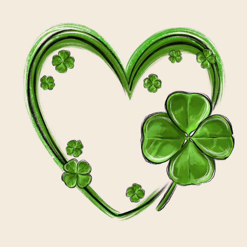 St Patricks Day Shamrock Heart Zipper Hoodie by MaliasSmallBusiness | Teevron