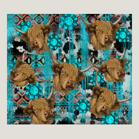 Western Aztec Highland Cow Heavy Core Tee | Teevron