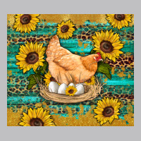 Western Farm Chicken Coop Animals Sunflowers Leopard Turquoise Wooden Long Sleeve Tee | Teevron