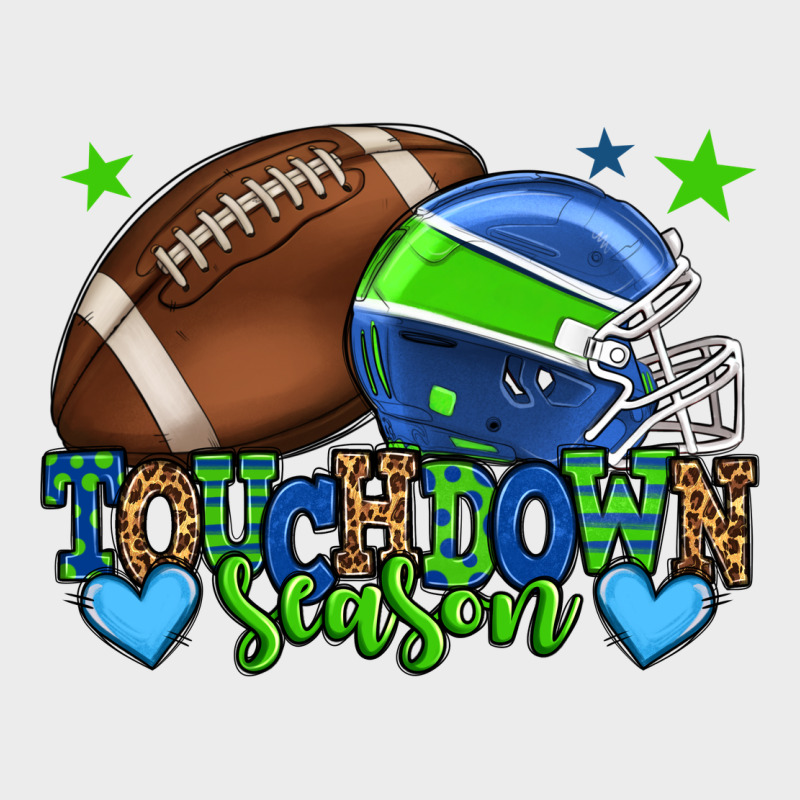 Touchdown Season American Football Green And Blue Urban Hoodie by HowdyJamesFarm | Teevron
