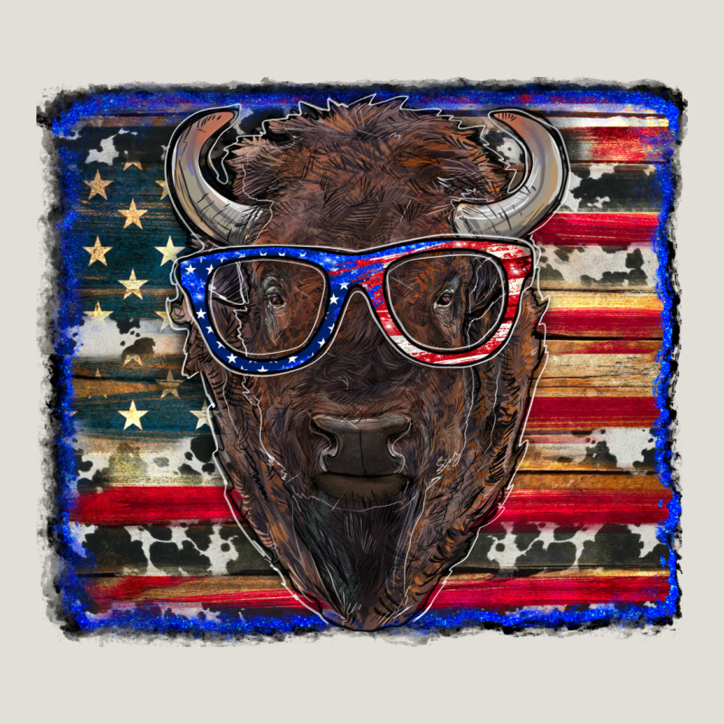 Bison With American Flag Heavy Core Tee by RanaPortraitStore | Teevron