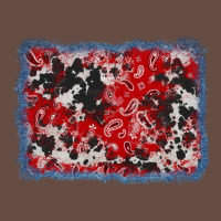 Bandana Cowhide Denim Background Long Sleeve Tee | Teevron