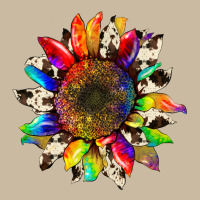 Tie Dye Sunflower With Cowhide Long Sleeve Tee | Teevron