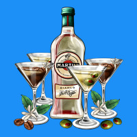Martini Glasses And Martini Bottle Classic Tee | Teevron