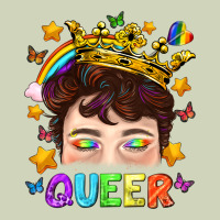 Lgbtq+ Queer Portrait With Crown And Rainbow Heavyweight Hoodie | Teevron