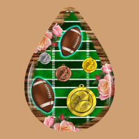 American Football And Western Roses Teardrop Vintage Tee | Teevron