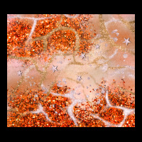 Orange Glitter Heavyweight Sweatshirt | Teevron