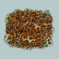Leopard Tooled Leather Turquoise Heavy Core Tee | Teevron