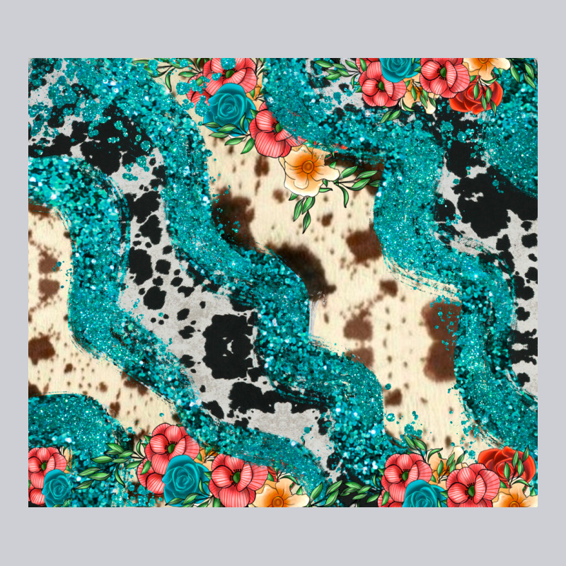Turquoise Glitter Cowhide Heavyweight Sweatshirt by JahusDesignShop | Teevron