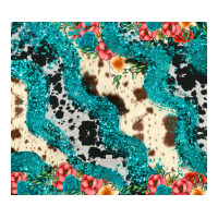 turquoise glitter cowhide | Teevron