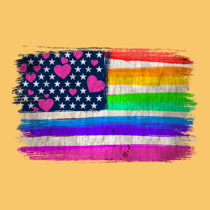 American Flag And Lgbt Flag  Background Vintage Hoodie by HRA Design Shop | Teevron