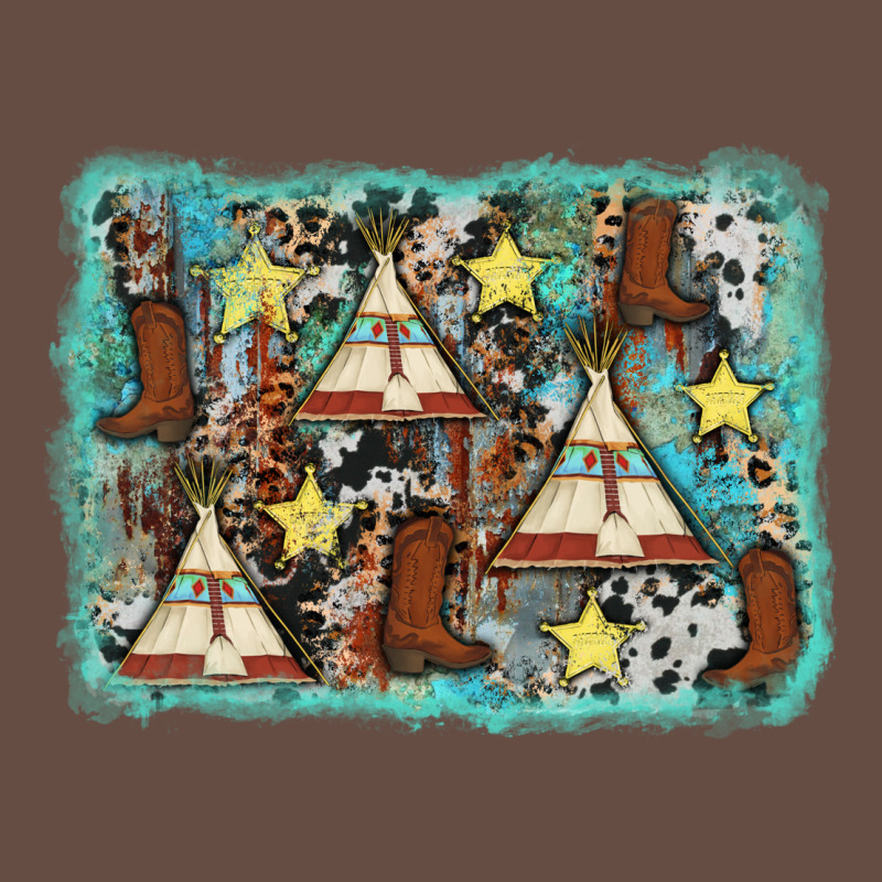 Tribe Tent Western Background Long Sleeve Tee by AdoDesignShop | Teevron