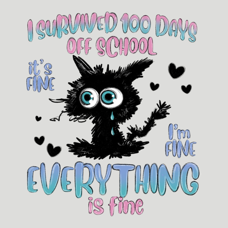 I Survived 100 Days Of School Cat Zipper Hoodie by MaliasSmallBusiness | Teevron