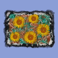 Leather Sunflower Background Long Sleeve Tee | Teevron