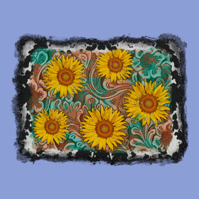 Leather Sunflower Background Long Sleeve Tee by AdoDesignShop | Teevron
