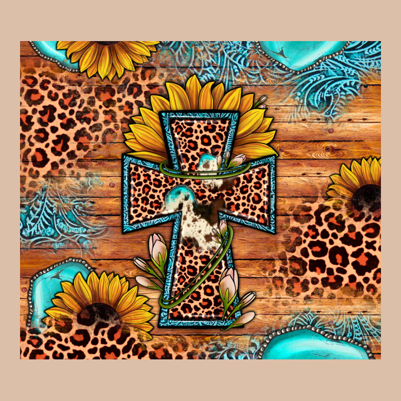 Leopard Cross Sunflower Urban Heavy Tee by JahusDesignShop | Teevron
