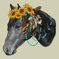 Black And White Western Horse Heavy Core Tee | Teevron