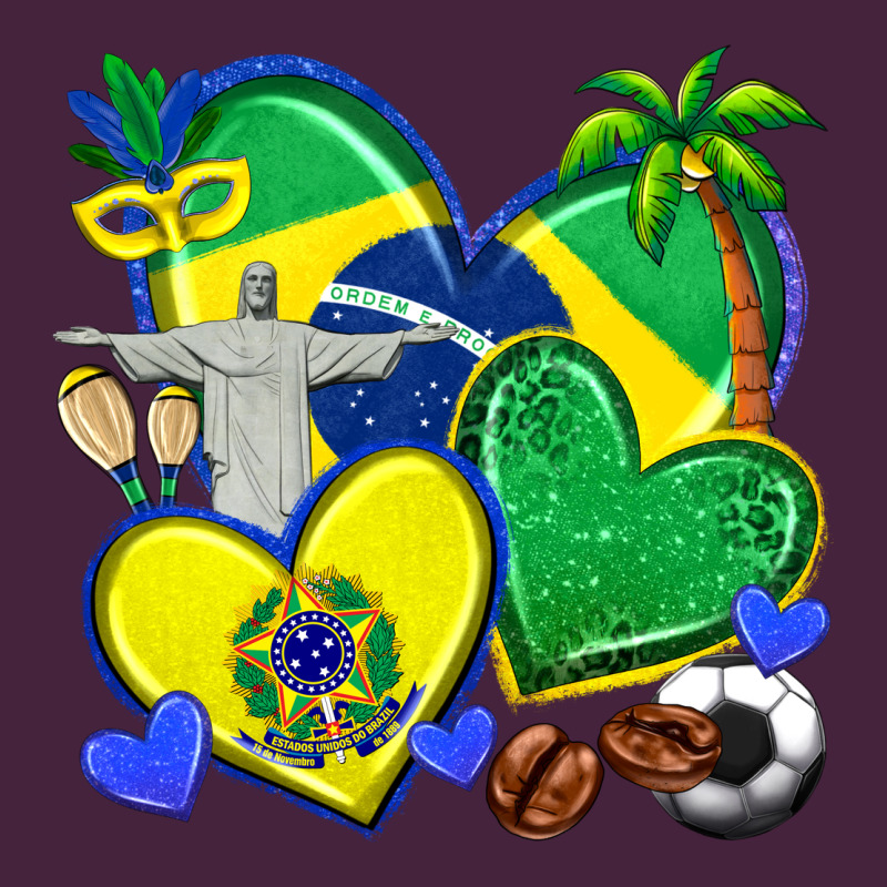 Brazil Hearts Premium Tee by texasbilliewilder | Teevron