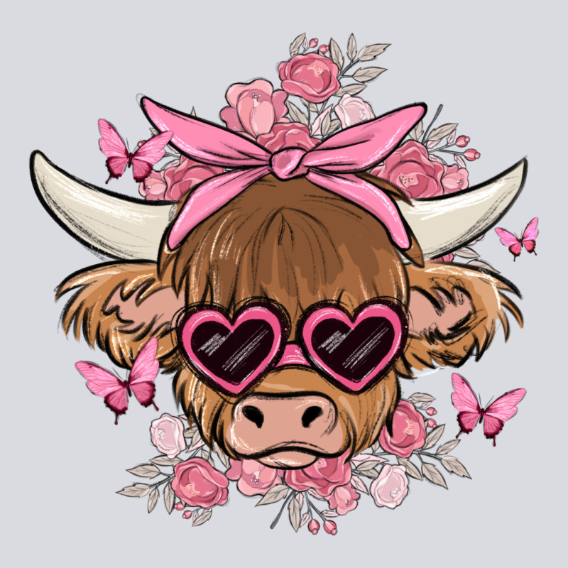 Cow With Flowers And Butterflies Zipper Hoodie by MaliasSmallBusiness | Teevron