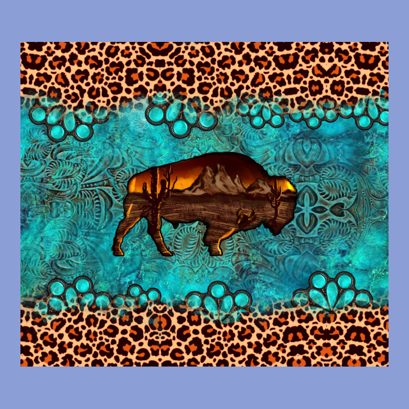 Bison Leopard Gemstone Long Sleeve Tee by Artiststas | Teevron