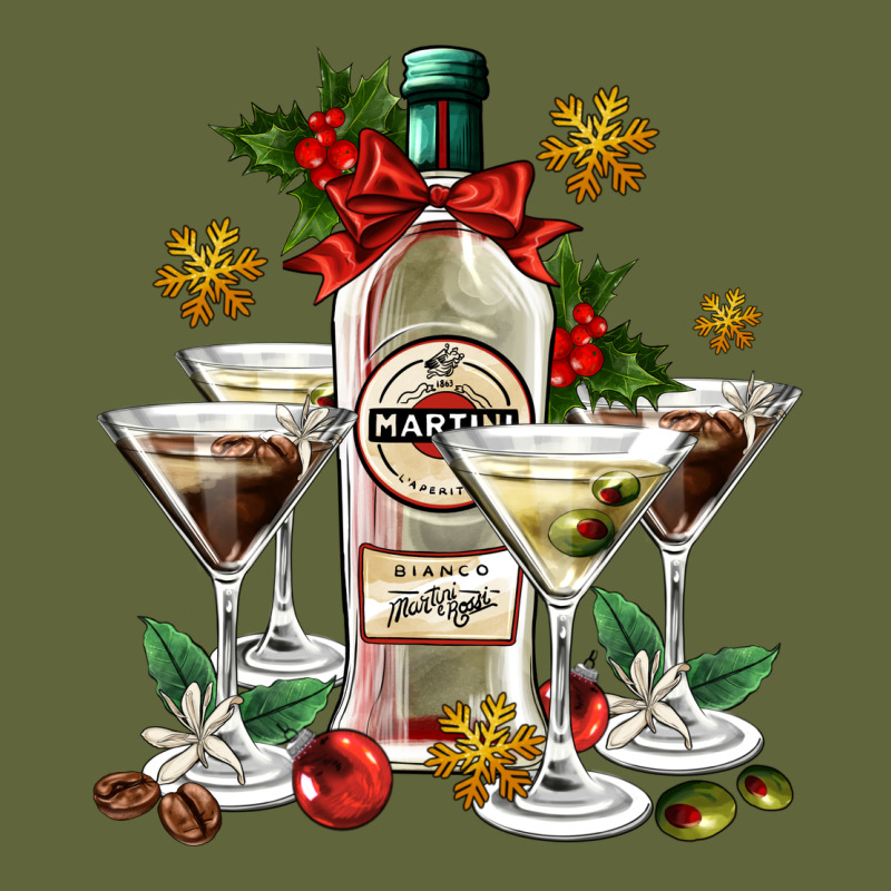 Christmas Martini  And Martini Bottle Classic Tee by AdoDesignShop | Teevron