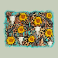 Cow Skull Sunflower Background Long Sleeve Tee | Teevron