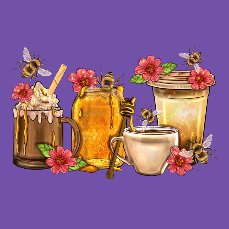Honey And Bee With Flower Coffee Cup Premium Sweatshirt by BundleAndBundleShop | Teevron