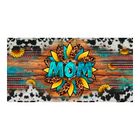 leopard sunflower mom license plate | Teevron