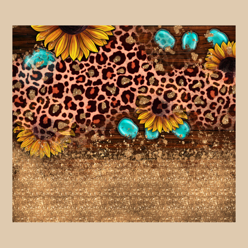 Leopard Glitter Sunflower Gemstone Heavyweight Sweatshirt by JahusDesignShop | Teevron