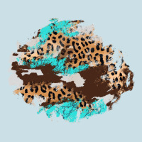 Cowhide Leopard Turquoise Patch Ladies Tee | Teevron